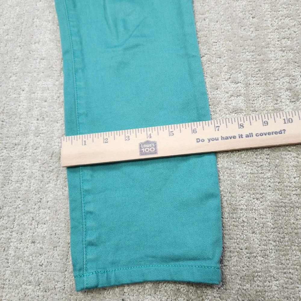Tory‎ Burch Pants Women 27 Alexa Cropped Skinny Green Equestrian